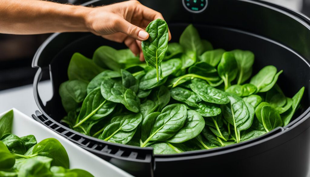 tips for making air fryer spinach