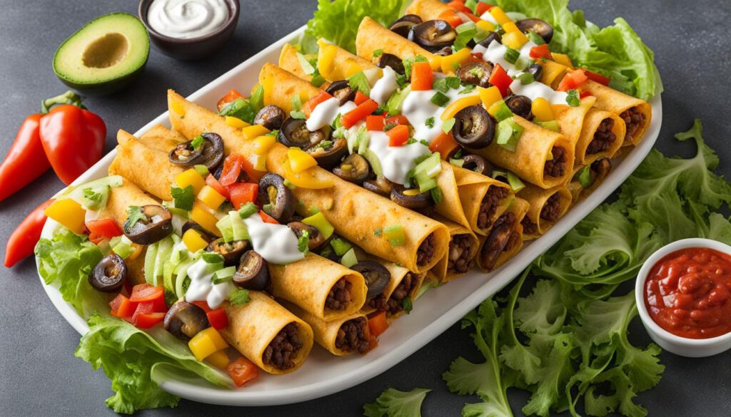 vegetarian air fryer flautas