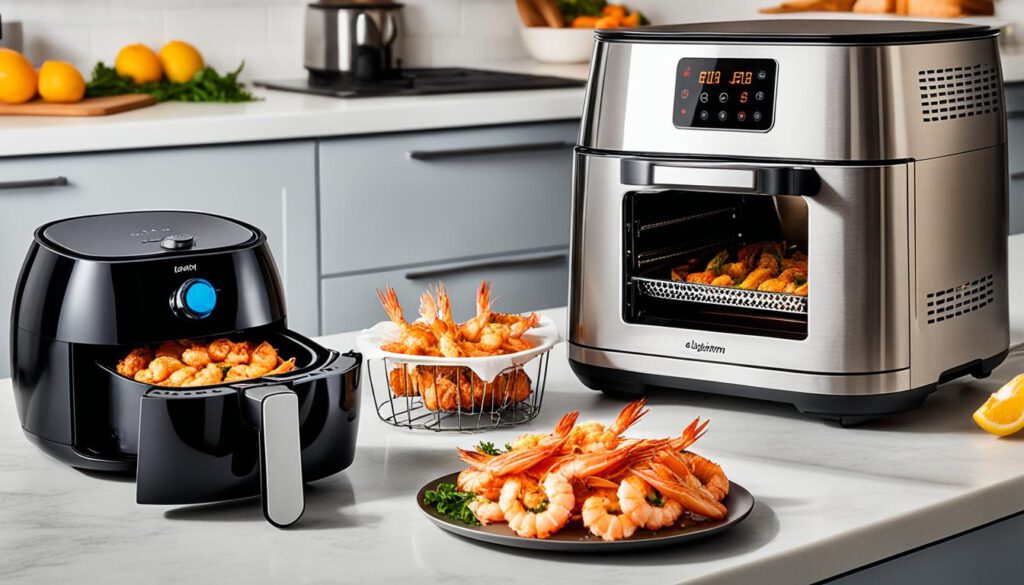 air fryer vs. oven for cooking frozen shrimp