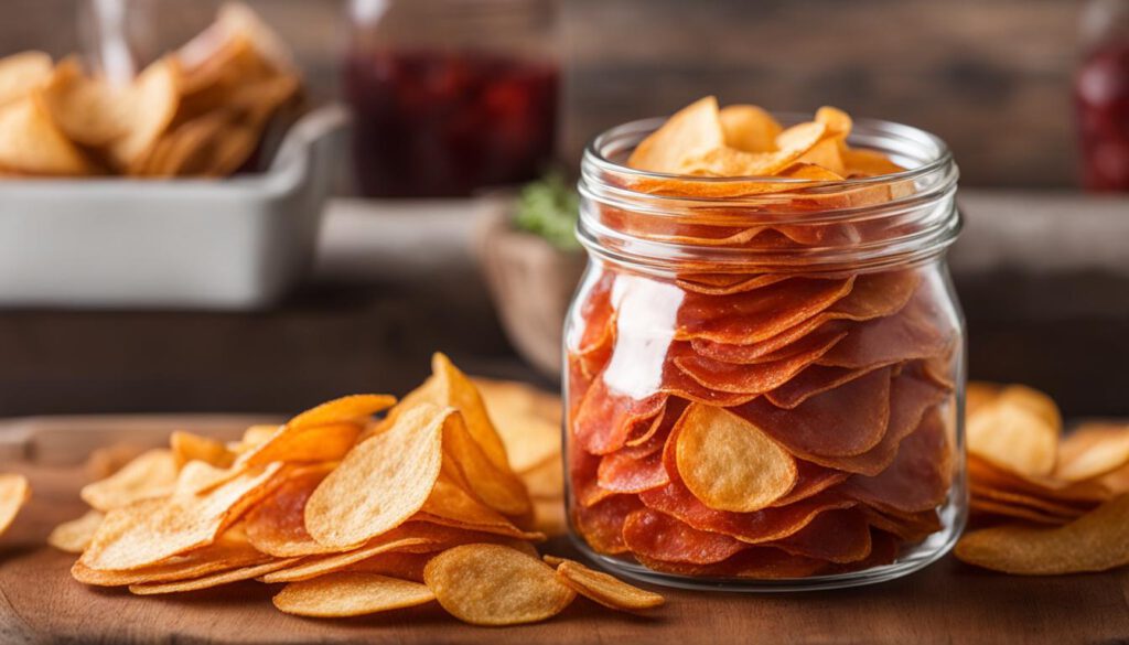storing air fryer pepperoni chips